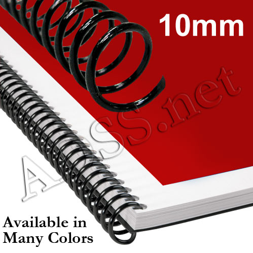 10 mm 4:1 Plastic Spiral Coil Binding Supplies