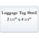 Luggage Tag 10 Mil Laminating Pouches