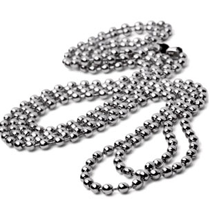 30" Nickel Plated Bead Neck Chains