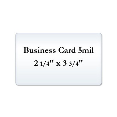 Business Card 5 Mil Adhesive Backed Laminating Pouches