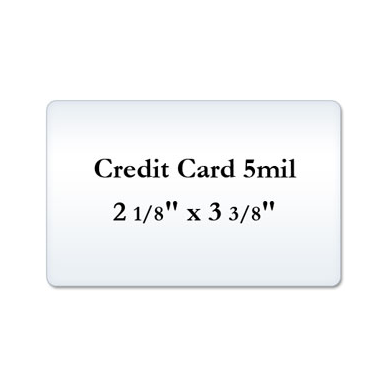 Credit Card 5 Mil Matte Laminating Pouches