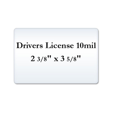 Drivers License 10 Mil Laminating Pouches