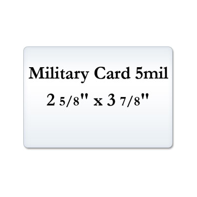 Military Card 5 Mil Laminating Pouches